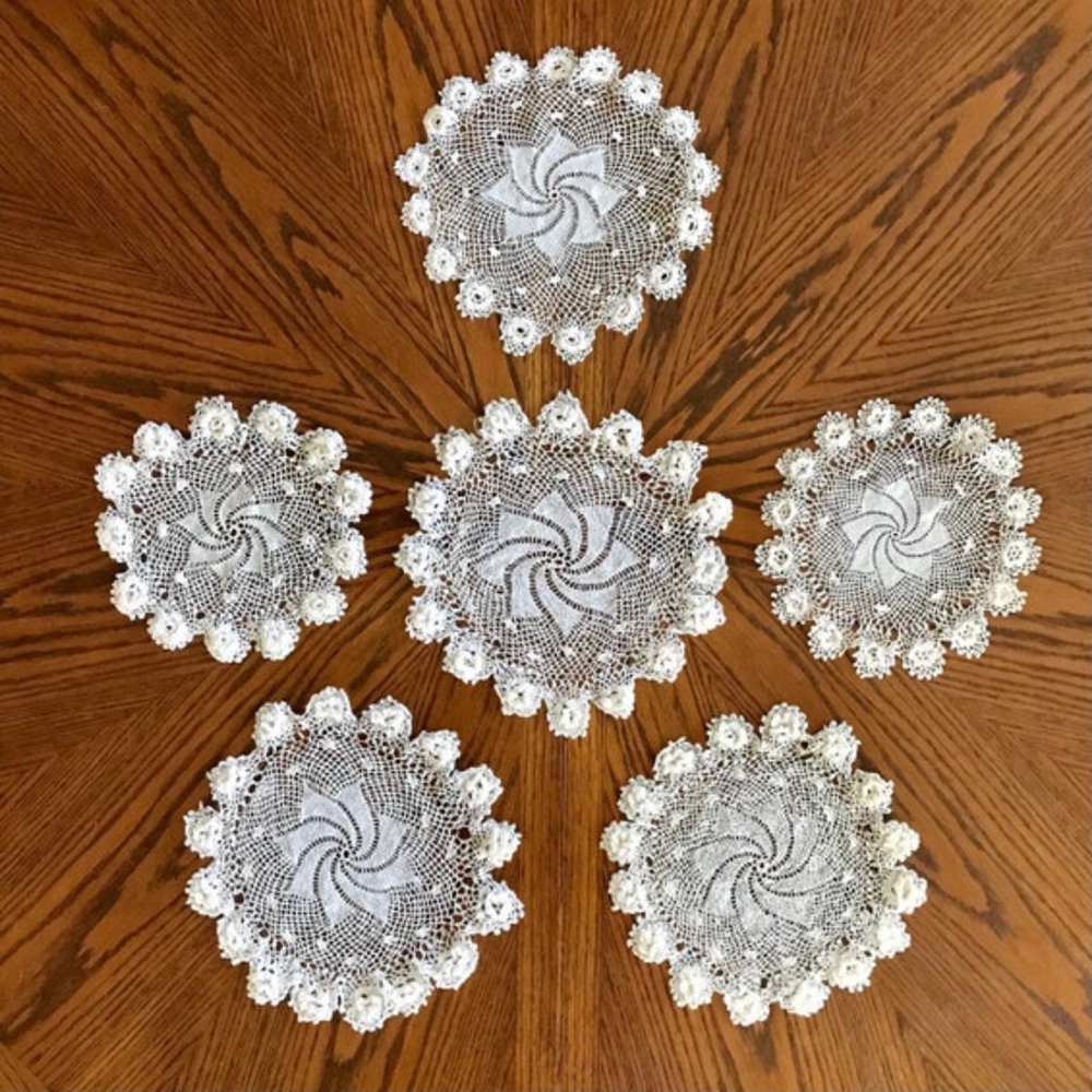 Vintage Hand Made Crochet Doilies